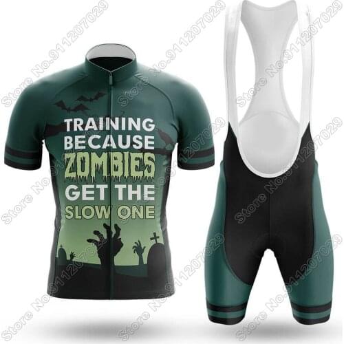 2021 Zombies Cycling Jersey Set Summer Cycling Clothing Men Road Bike Shirts Suit Bicycle Bib Shorts MTB Wear Ropa Mailot
