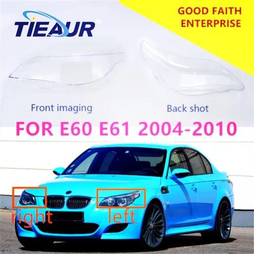 Headlight lens cover for BMW E60 Headlight Headlamp Clear Shell Transparent lens cover replacement 04-10
