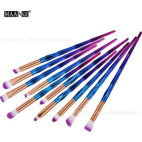 Hot Selling MAANGE 10 Diamond Handle Eye Makeup Brush Beauty Cosmetic Tools Factory Outlet High End