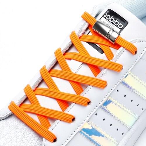 Magnetic Shoelaces Elastic Metal lock Fashion Convenience No Tie Shoelace Suitable for all kinds of shoes Sneakers Lazy laces