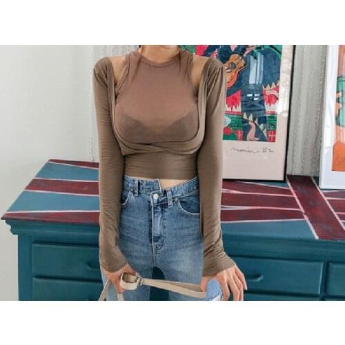 New sexy long sleeve Funny T shirt Women Tshirt Femme Harajuku Feminina Summer Tees Casual Cotton bts T-Shirt Vintage Slim Tops