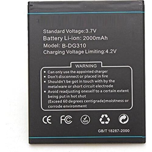 New B-DG310 phone battery For DOOGEE DG310 BDG310 2000mAh High Quality Phone Rechargeable Batteries