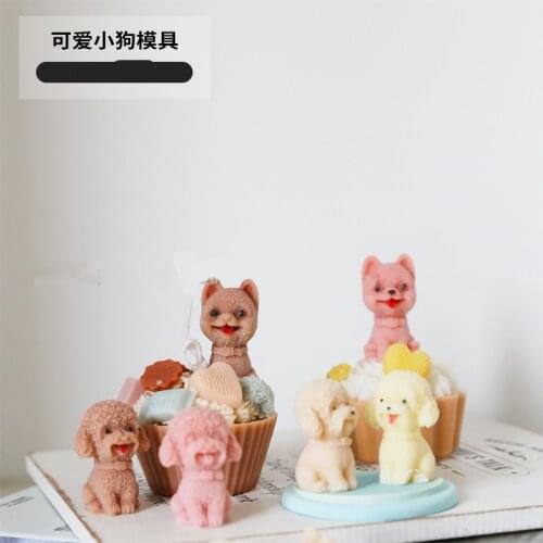 New Cake Teddy Cookie Candle Mold Silicone DIY Cream Decorating Cup Scented Candle Wax Mold Decorating Art Tools Candle Making