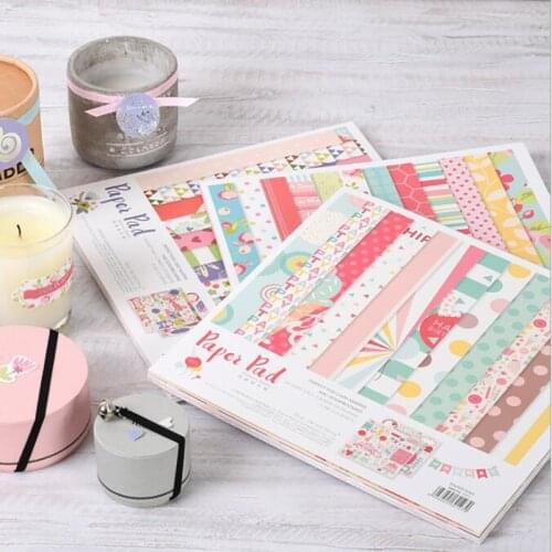 Lovely Garden Floral Pattern 255*255mm Scrapbooking Paper Crafts Die-cut Background Paper Packaging 26 Sheet For Kids DIY Dec