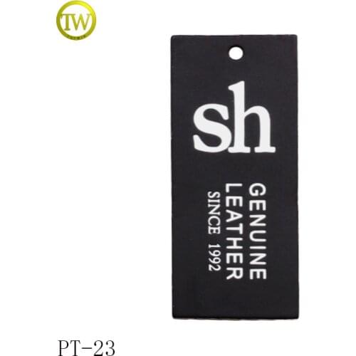 PT23 china custom printing paper hang tags, hang tag string, clothing hang tag