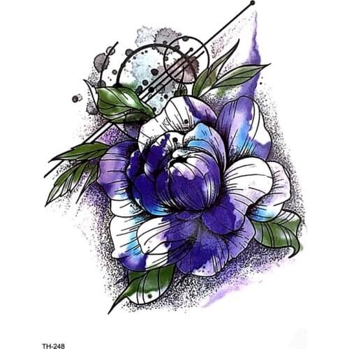 Samll Arm Sleeve Tattoo Waterproof Temporary Tattoo Sticker Rose Full Flower Tatoo Body Art Tattoo