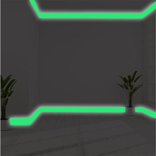 Luminous band baseboard Wall Sticker living room bedroom Eco-friendly home decoration decal Glow in the dark DIY Strip Stickers