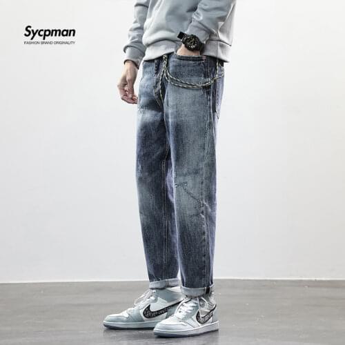 SYCPMAN Men's Biker Jeans