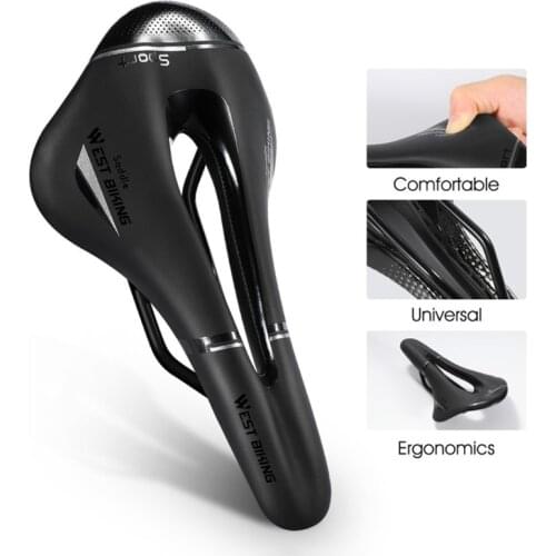 Ultralight Bike Saddle Non-Slip Comfort Soft Bicycle Cushion Hollow Breathable Seat for Road BMX Cycling