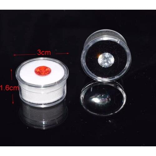 Gems packaging box gemstone boxes organizer iewelry jewellery holder for diamond ring beads pandora charms pendnat case round