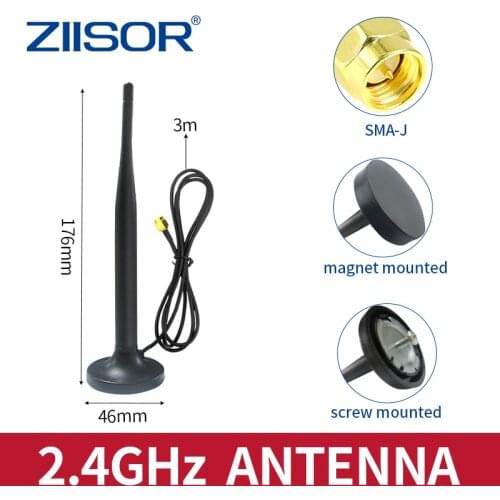 WiFi Antenna 2.4G for Indoor Internet Communication Mounted with Magnet Sucker Cup Outdoor Hotspot Signal for Router