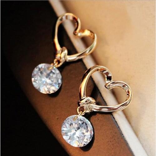 2020 New Fashion Crystal Earrings For Women Pearl Women Branch Love Heart Shape Stud Earrings Female