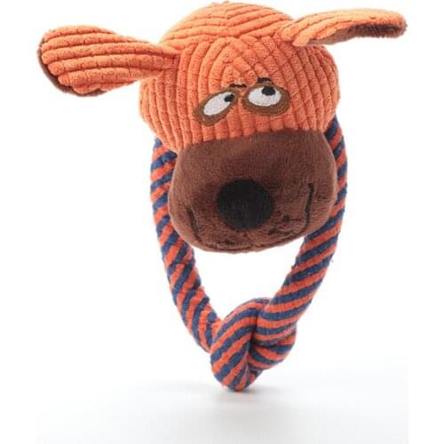 Pet Cats Dogs Cute Plush Cartoon Animal Shape Toys Bite resistant Chew Toys Outdoor Sports Interactive Training Supplies