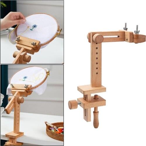 1PC Wooden Embroidery Frame Desktop Decoration DIY Handmade Crafts Cross Stitch Tools Accessories