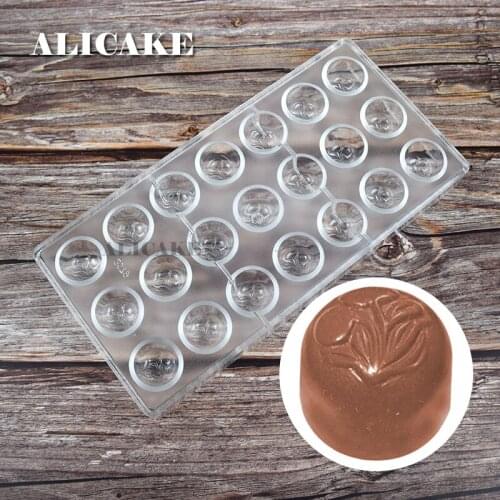 21 Cavity Flowers Polycarbonate Chocolate Mould Chocolate Bars Molds Tray Polycarbonate Plastic Form Baking Pastry Bakery Tools