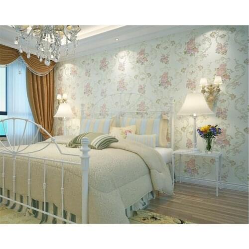 Beibehang Fashion papel de parede 3d Wallpaper Fresh Pastoral Stereo Carved Bronze Floral Floral Living Room Bedroom Background