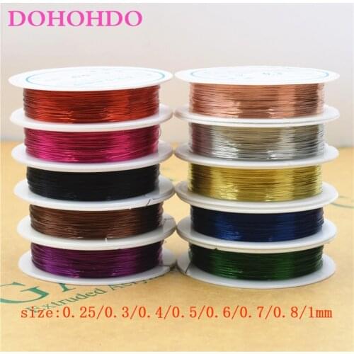 2020 Wholesale 0.25-1.0mm Brass Copper Wires Beading Wire For Craft Making Jewelry DIY Cord String Accessories Jewelry Findings