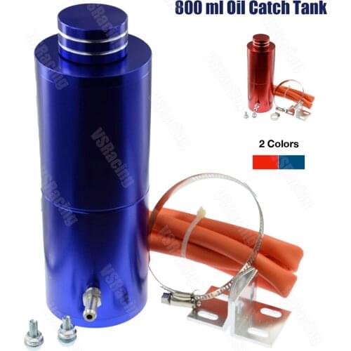 800ML Cylinder Radiator Overflow Reservoir Coolant Tank Universal Can Oil Catch Tank