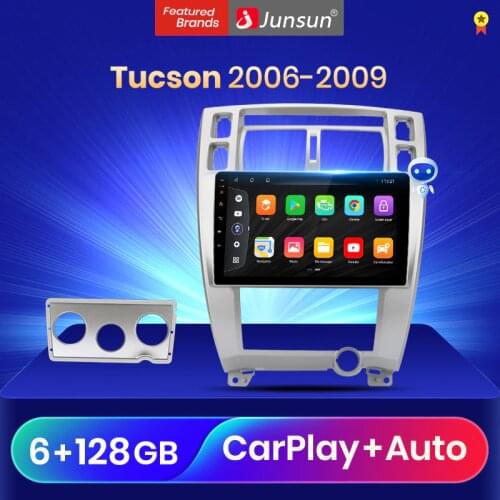 Junsun V3Pro Qualcomm Voice Control Android 10 Car Radio Multimedia Player For Hyundai Tucson 2006-2009 CarPlay Auto 2Din