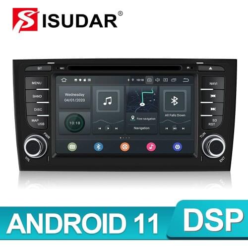 Isudar PX6 2 Din Android 10 For Audi A6 C5 S6 RS6 Car Multimedia Player GPS DVD 8 Core RAM 4GB USB DVR DSP Auto Radio ROM 64GB
