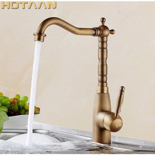 Free shipping Kitchen Faucet Antique Brass Swivel Bathroom Basin Sink Mixer Tap Crane,torneira YT-6045