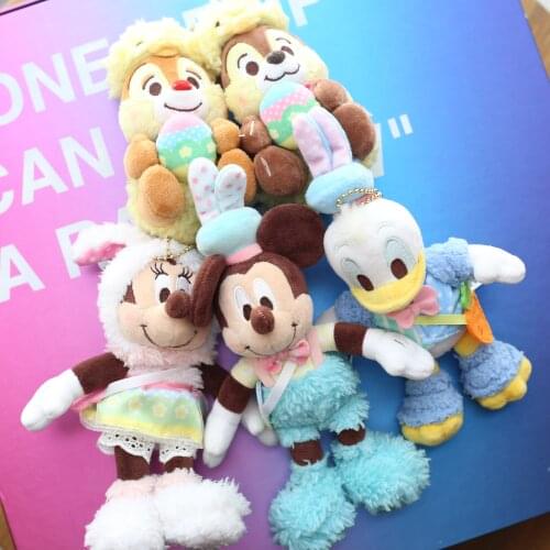 Disney Mickey Chip Dale Halloween Anime plush Keychain Cartoon Doll chain Toy Pendant Ornament Birthday Gift