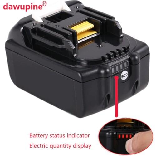 Dawupine Li-ion Battery Case Charging Protection Circuit Board Label Box For Makita 18V BL1830 3.0Ah 5.0Ah LED Battery Indicator