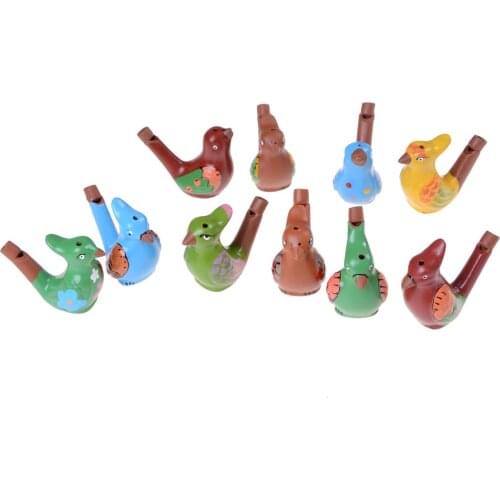 Coloured Drawing Water Bird Whistle Musical Instrument Bathtime Musical Toy for Kid Early Learning Educational Children Gift Toy