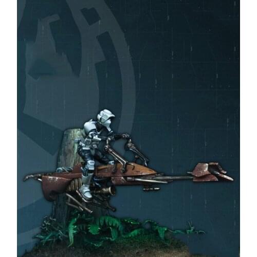 New Unassembled 33mm ancient warrior WITH SHIP Resin Figure Unpainted Model Kit