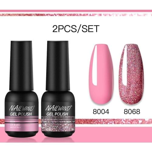 NAILWIND Nail Polish 2pcs Gel Varnish Paint Semi Permanent Art Gel Nail For Manicure Set Need Cured Top Coat Gel Polish