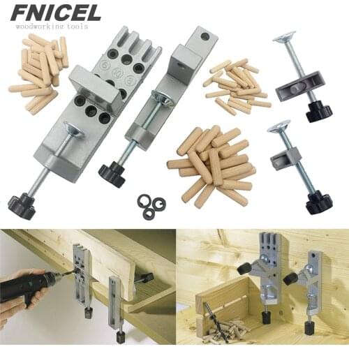 1 Set Dowelling Jig Woodworking Joinery Carpenters Wood Dowel Joints Dowelling Jig Tool Set Drilling Locator Drilling Guide Kit