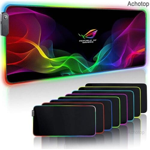 Among Us RGB Gaming Mouse Pad Large Gamer Led Computer Mousepad Big Mouse Mat with Backlight Carpet For keyboard Desk Mat Mause