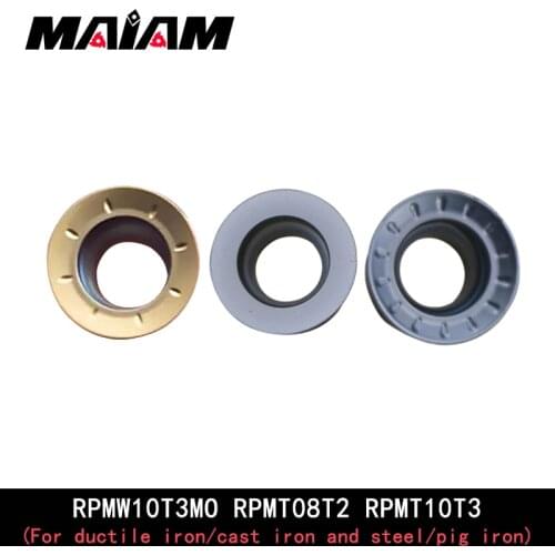 RPMT RPMW Round milling tool RPMT10T3 RPMT08T2 RPMT10T3MO RPMT08T2MO RPMW1003 for ductile iron cast iron and steel pig iron
