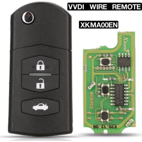 Kutery 5PCS PN:XKMA00EN 3 Buttons VVDI2 Mini Key Tool For Mazda Type VVDI Xhorse Wire Car Key Remote Control Universal Style