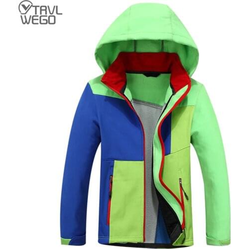 TRVLWEGO Ski Jacket Autumn Children Coat Hood Boy Girl Windproof Waterproof Outdoor Camping Hiking Beautiful Mix And Match Color