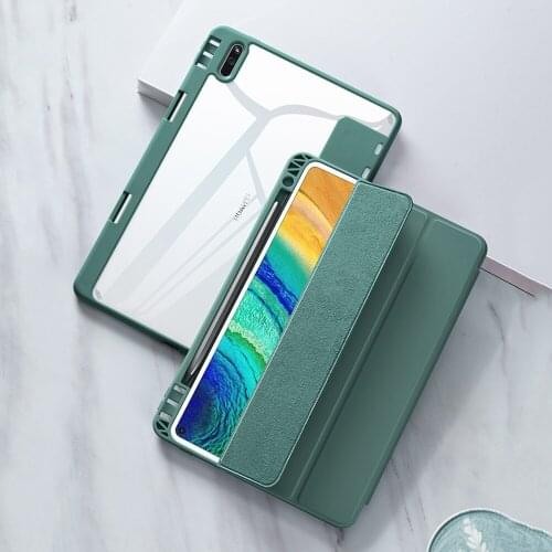 Magnetic Acrylic Case for Huawei Matepad Pro10.8 Matepad 10.4 Tablet Cover Tansparent Back Shell with M-Pencil Holder Funda Capa