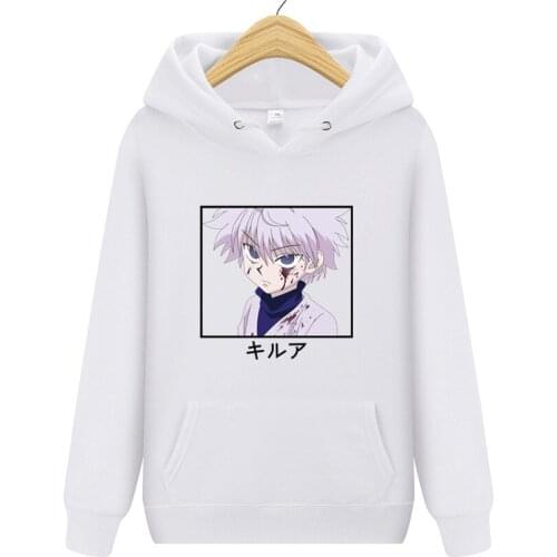 Men Hoodie Hunter X Hunter Killua Japanese Anime Womens Hooded Sweatshirt Harajuku Fun Cartoon Long Sleeve Casual Hoodie