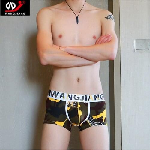 Men Underwear Boxers Fashion Shorts Cotton Men Boxers Print Men Soft Underpants Underwear Masculina Lounge Home Wear 1piece