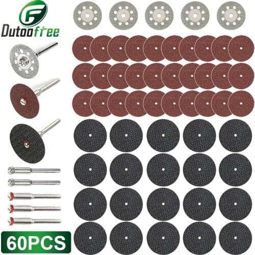 60PCS/lot Grinding Wheel Circular Saw Blade Dremel Accessoires Set Woodworking Metal Dremel Mini Drill Rotary Tool Accessories