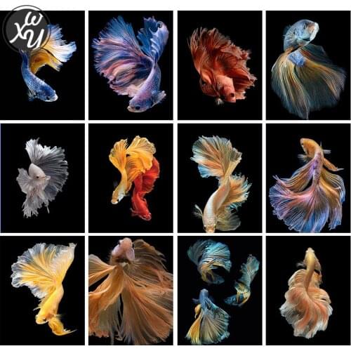 Diamond Painting Kits for Adults Koi Goldfish Full Drill Mosaic Art Rhinestones Embroidery Round Square Cross Stitch Home Decor