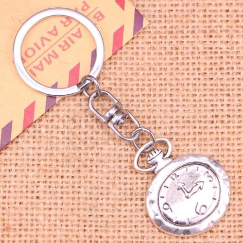 New Fashion Keychain 32*27 mm pocket watch Pendants DIY Men Jewelry Car Key Chain Ring Holder Souvenir For Gift