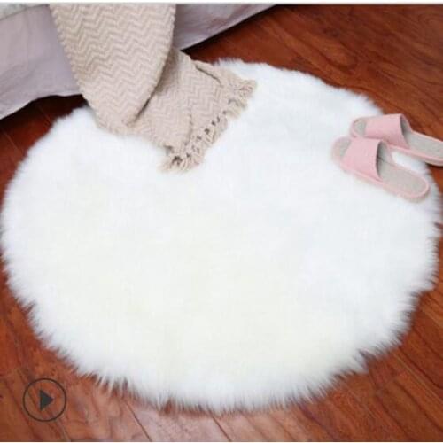 New Soft Faux Fur Wool Living Room Sofa Carpet Plush Carpets Bedroom Cover Mattress Xmas Door Window Round Rugs Carpets44