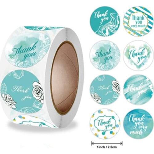 New Style 2021 Thank You stickers Scrapbooking 500pcs/roll for Wedding Gift Card Business Packaging Stationery pegatinas