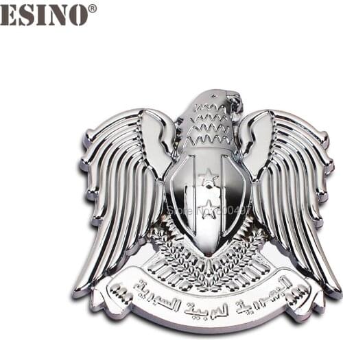 New Universal Unique Cool Fashion Zinc Alloy Metal Aladdin Eagle Shape Car Body Metal Chrome 3D Emblems Badge Car Accessory