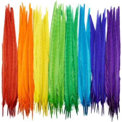 Wholesale 40-45cm Colorful Pheasant Tail Feathers for Ctafts Natural Feather Headdress Carnival Accessories Wedding Decoration