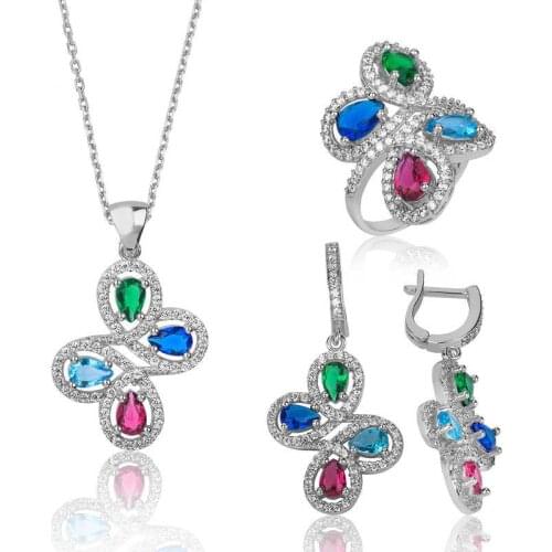 Original silver , Colored Set ,Most Special Jewelry Sets Suitable and Quality Products Types