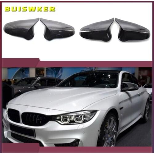 A Pair Carbon Fiber Car Rear View Side Mirror Cover Caps Shell For BMW F80 F82 M4 For LHD 2015 2016 2017 2018