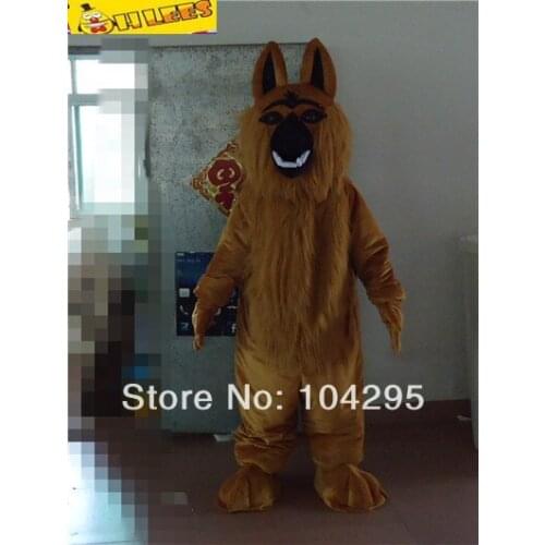 Ohlees Fast custom wolfhound wolf dog new rice cartoon Mascot Adult size Costume Suit Fancy Dress Carnival Outfit Adult Size F