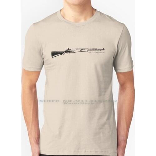 M1 Garand - Battle Implement T Shirt 100% Pure Cotton M1 Garand Springfield M1903 Ww2 Wwii Ww2 Military Veterans Airborne Ranger
