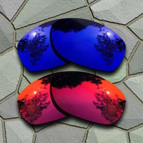 Violet Blue&Violet Red Sunglasses Polarized Replacement Lenses for Oakley Pit Bull